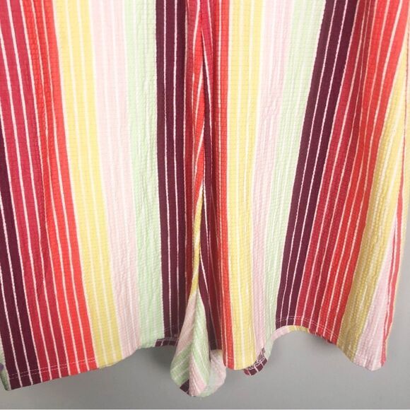 WILD FABLE | Colorful Striped Romper Twist Knot Cut Out Front Women’s Size M - Picture 7 of 11